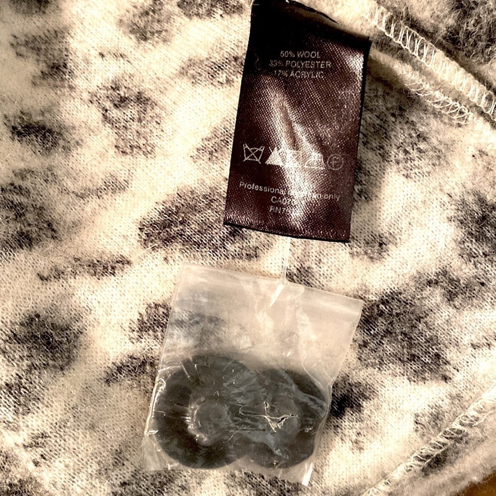🌷CLEMENTS Ribeiro🌷Leopard Print Wool Coat - Picture 11 of 11